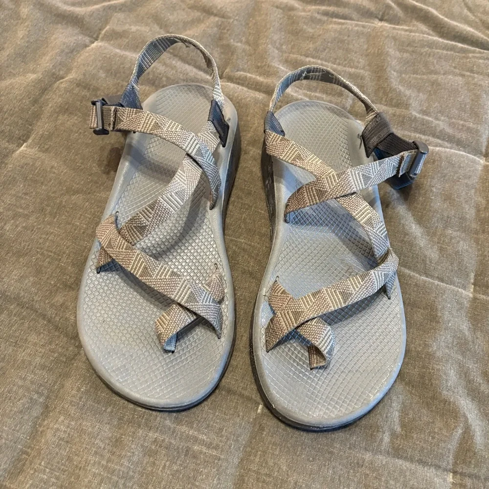 Chaco toe-strap sandals.